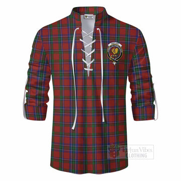 Sinclair Tartan Ghillie Kilt Shirt with Family Crest DNA In Me Style