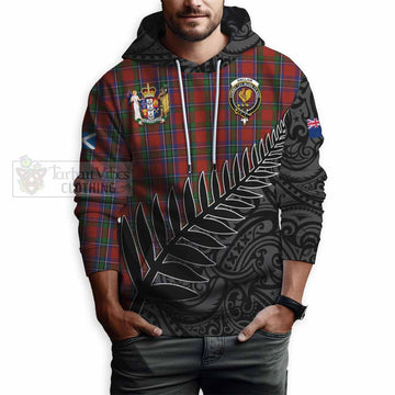 Sinclair Crest Tartan Hoodie with New Zealand Silver Fern Half Style