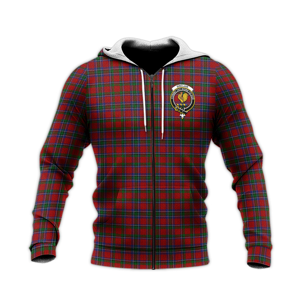 sinclair-tartan-knitted-hoodie-with-family-crest