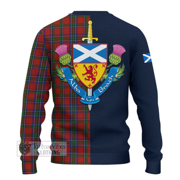 Sinclair Tartan Ugly Sweater with Scottish Lion Royal Arm Half Style