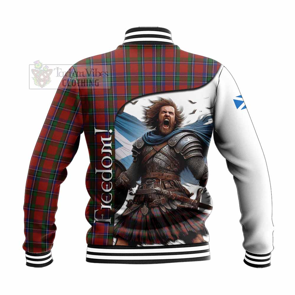 Tartan Vibes Clothing Sinclair Crest Tartan Baseball Jacket Inspired by the Freedom of Scottish Warrior