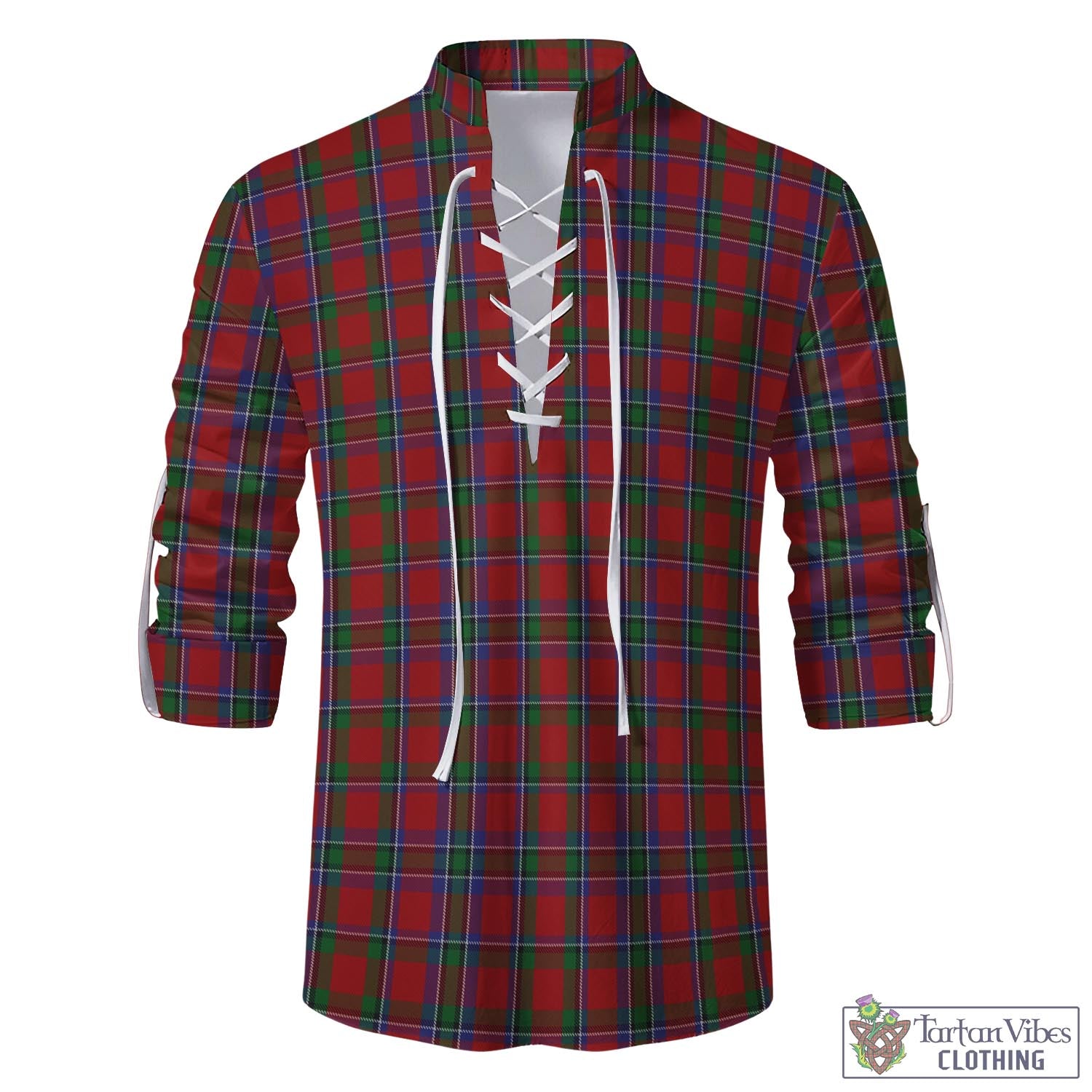 Sinclair Tartan Men's Scottish Traditional Jacobite Ghillie Kilt Shirt - Tartan Vibes Clothing
