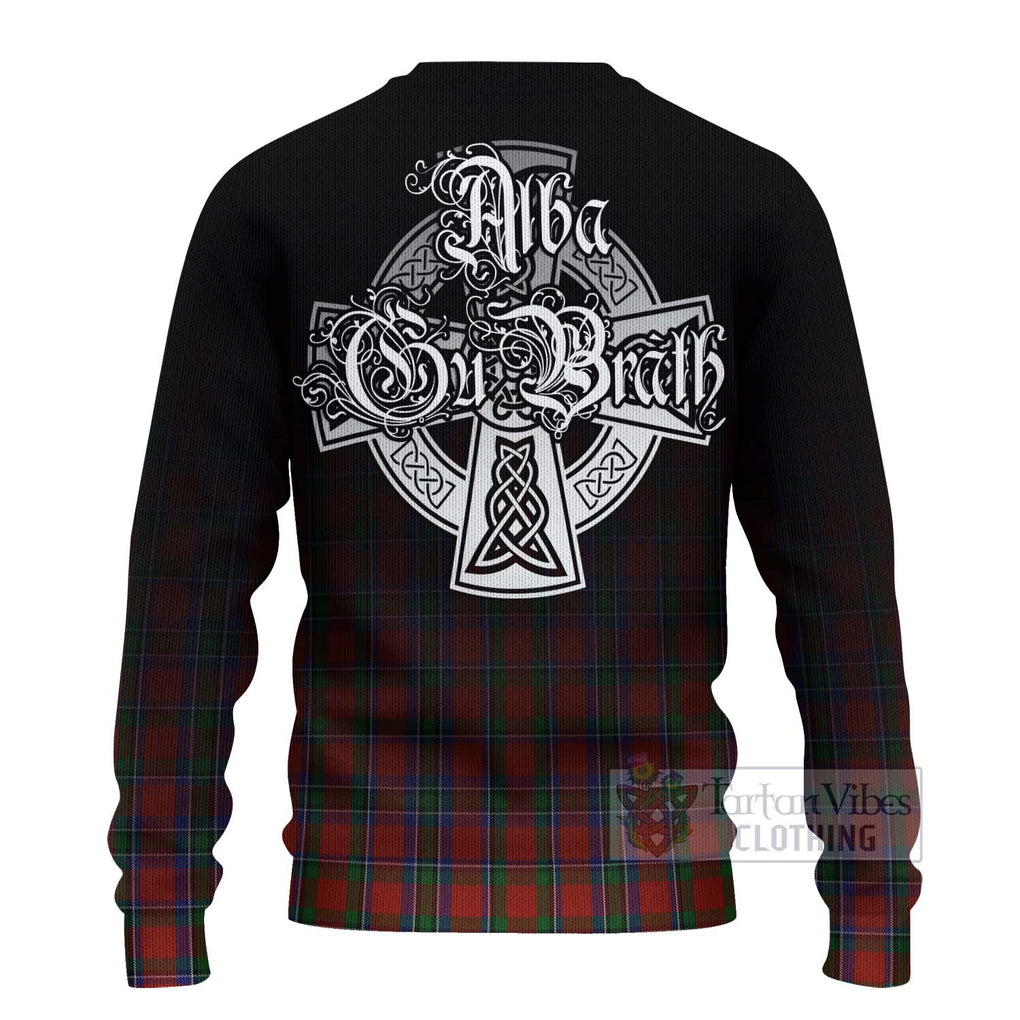 Tartan Vibes Clothing Sinclair Tartan Knitted Sweater Featuring Alba Gu Brath Family Crest Celtic Inspired