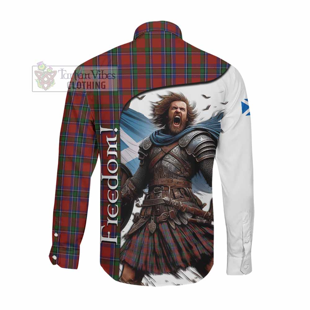 Tartan Vibes Clothing Sinclair Crest Tartan Long Sleeve Button Shirt Inspired by the Freedom of Scottish Warrior