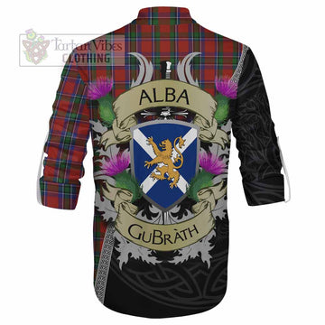 Sinclair Tartan Family Crest Ghillie Kilt Shirt Lion Rampant Royal Thistle Shield Celtic Inspired - Tartan Vibes Clothing