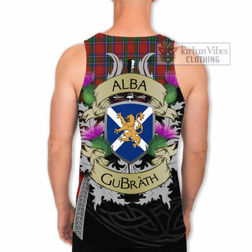 Sinclair Tartan Family Crest Men's Tank Top Lion Rampant Royal Thistle Shield Celtic Inspired - Tartan Vibes Clothing