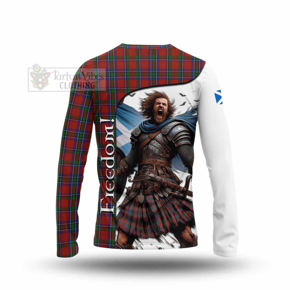 Tartan Vibes Clothing Sinclair Crest Tartan Long Sleeve T-Shirt Inspired by the Freedom of Scottish Warrior