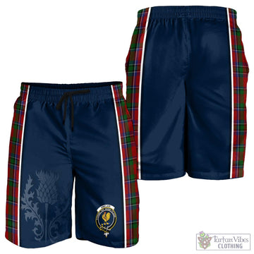 Sinclair Tartan Men's Shorts with Family Crest and Scottish Thistle Vibes Sport Style