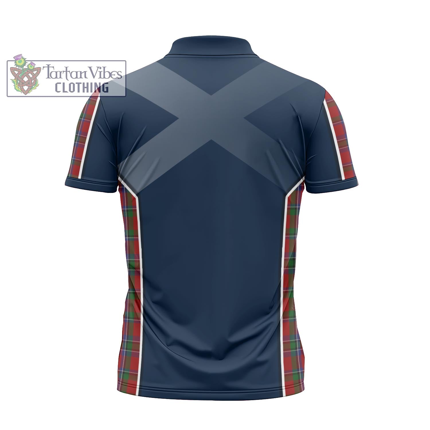 Tartan Vibes Clothing Sinclair Tartan Zipper Polo Shirt with Family Crest and Scottish Thistle Vibes Sport Style