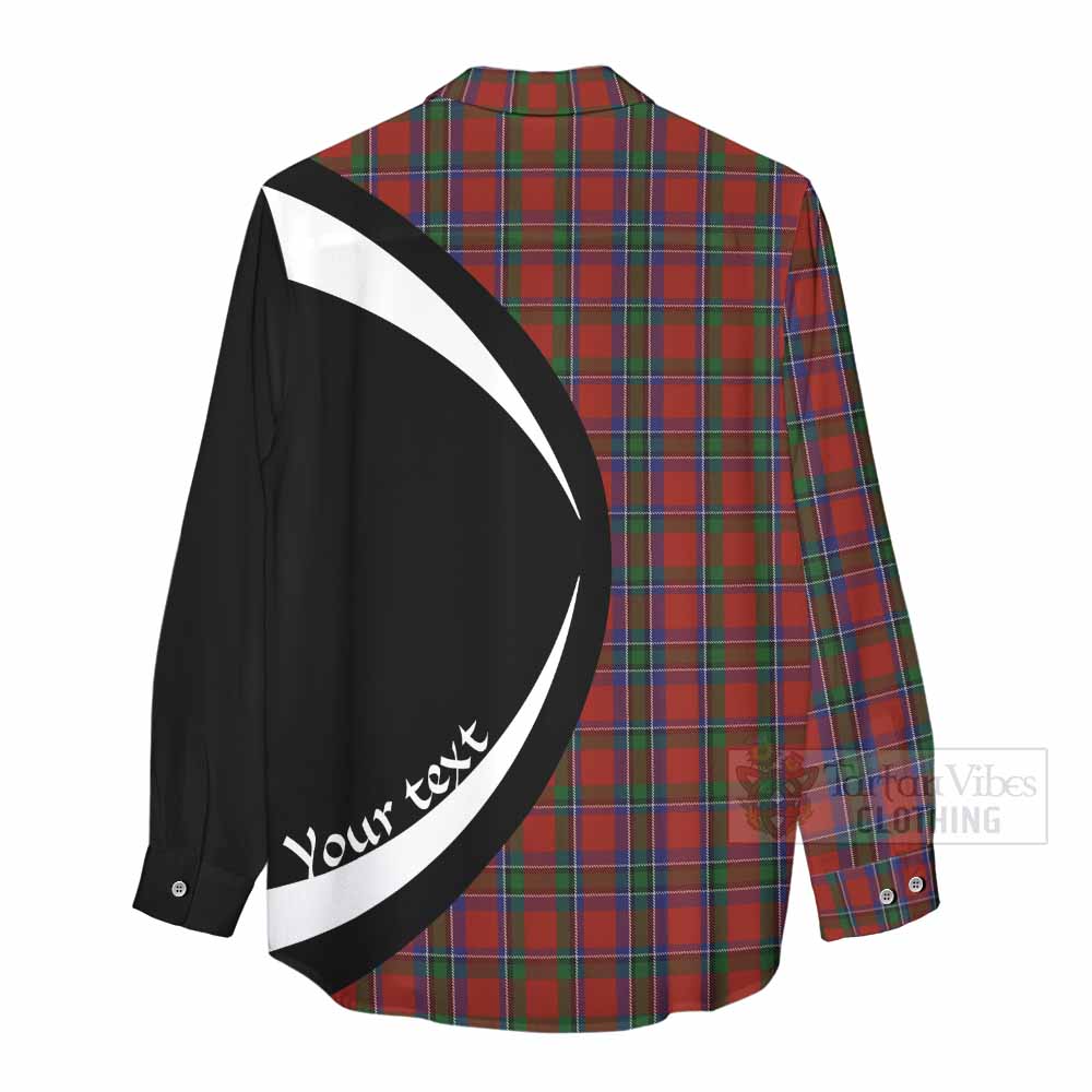 Tartan Vibes Clothing Sinclair Tartan Women's Casual Shirt with Family Crest Circle Style