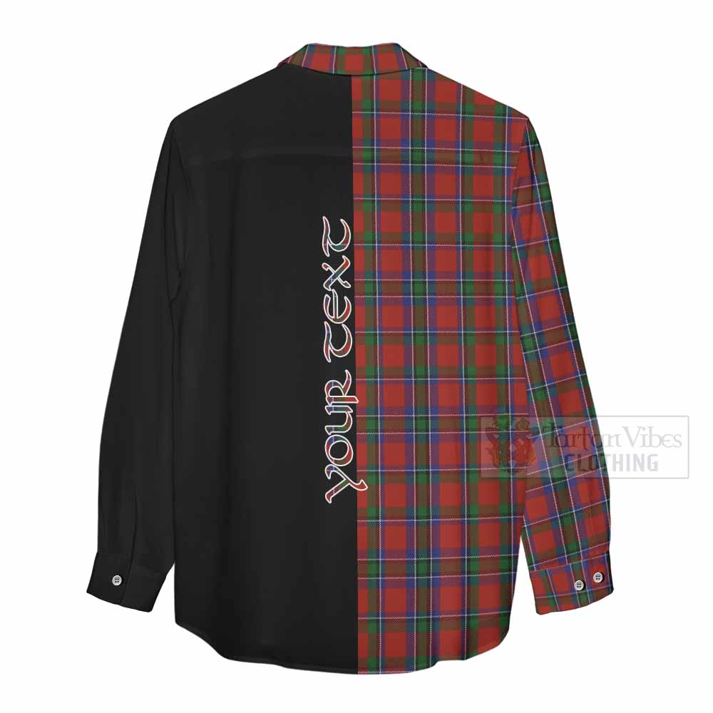 Tartan Vibes Clothing Sinclair Tartan Women's Casual Shirt with Family Crest and Half Of Me Style