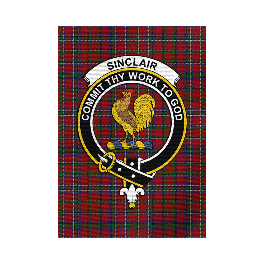 Sinclair Tartan Flag with Family Crest - Tartan Vibes Clothing