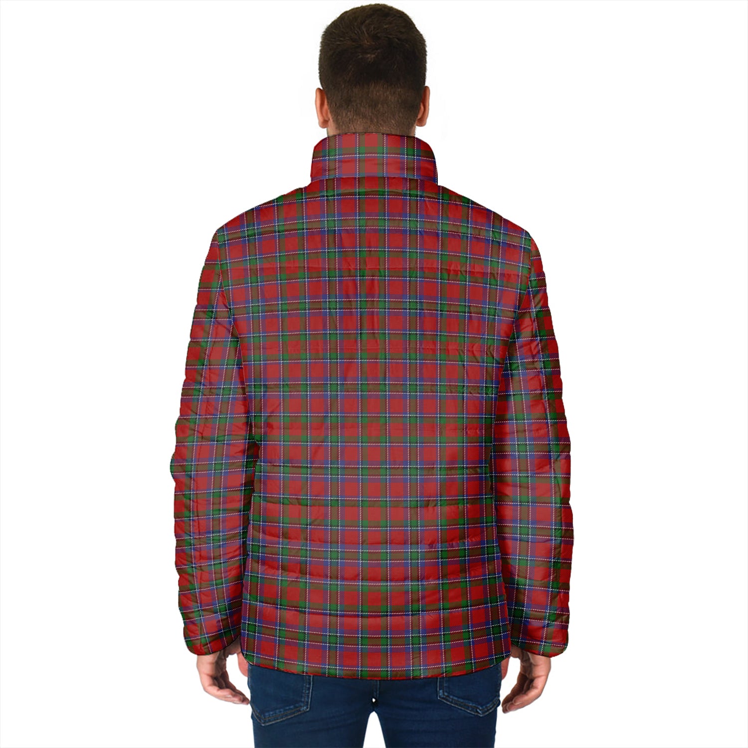 Sinclair Tartan Padded Jacket with Family Crest - Tartan Vibes Clothing