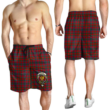 Sinclair Tartan Mens Shorts with Family Crest