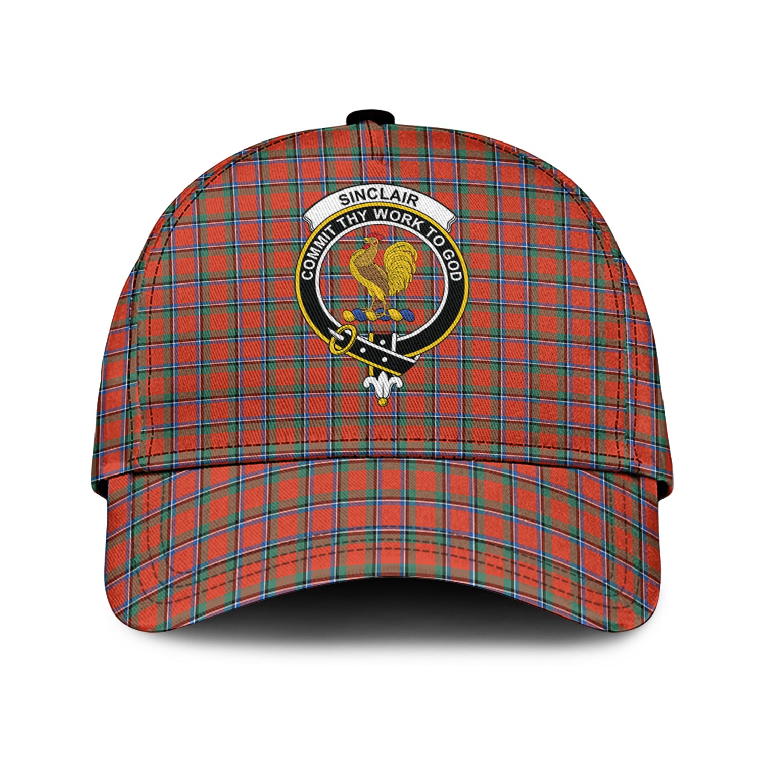 sinclair-ancient-tartan-classic-cap-with-family-crest