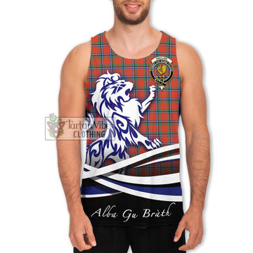 Sinclair Ancient Tartan Men's Tank Top with Alba Gu Brath Regal Lion Emblem