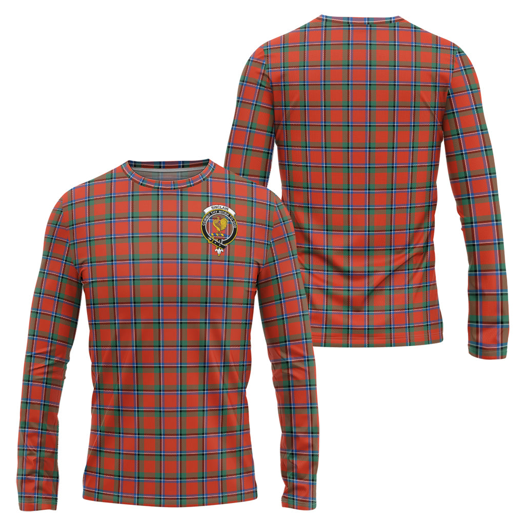 sinclair-ancient-tartan-long-sleeve-t-shirt-with-family-crest