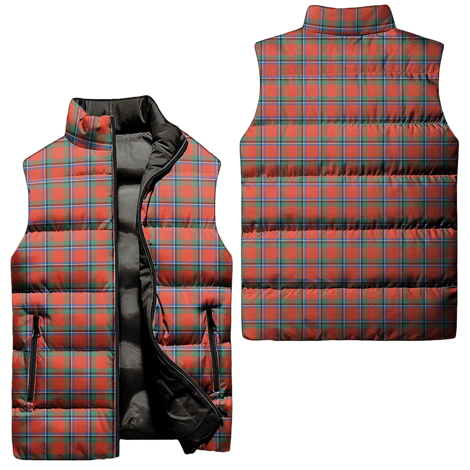 Sinclair Ancient Tartan Sleeveless Puffer Jacket Unisex - Tartanvibesclothing