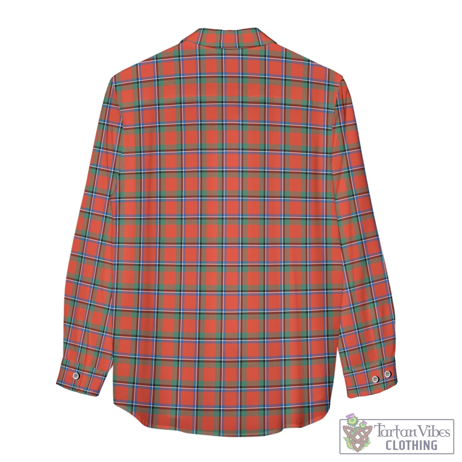 Tartan Vibes Clothing Sinclair Ancient Tartan Womens Casual Shirt with Family Crest