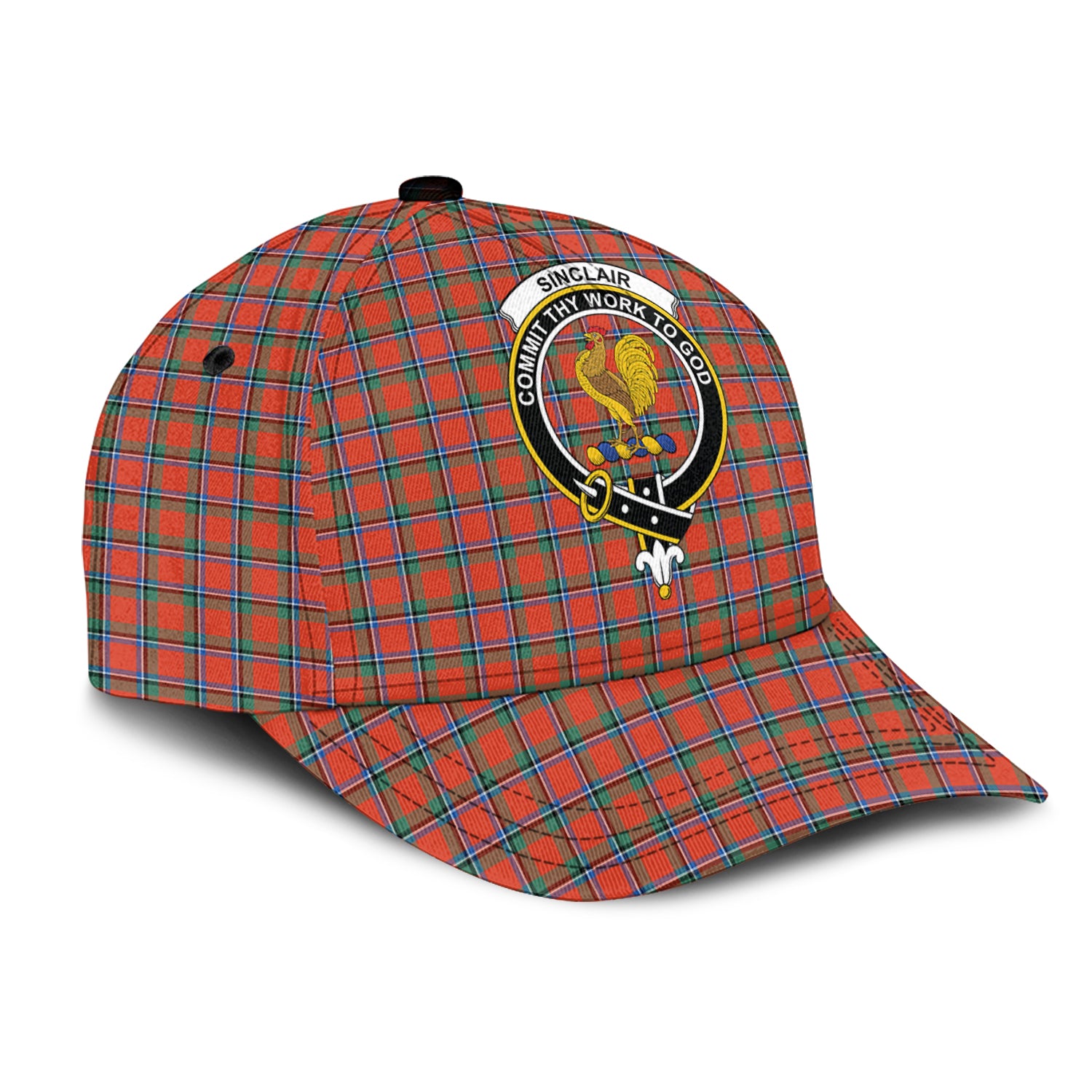 sinclair-ancient-tartan-classic-cap-with-family-crest