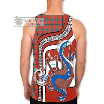 Sinclair Ancient Tartan Men's Tank Top with Epic Bagpipe Style