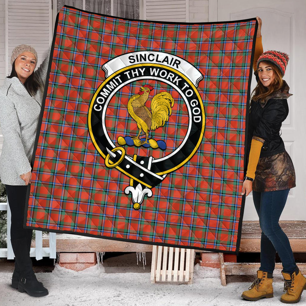 sinclair-ancient-tartan-quilt-with-family-crest