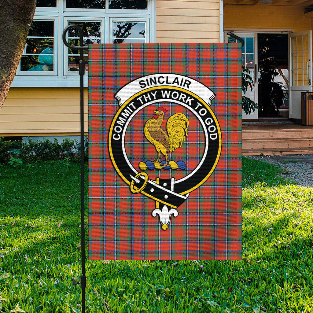 Sinclair Ancient Tartan Flag with Family Crest - Tartan Vibes Clothing