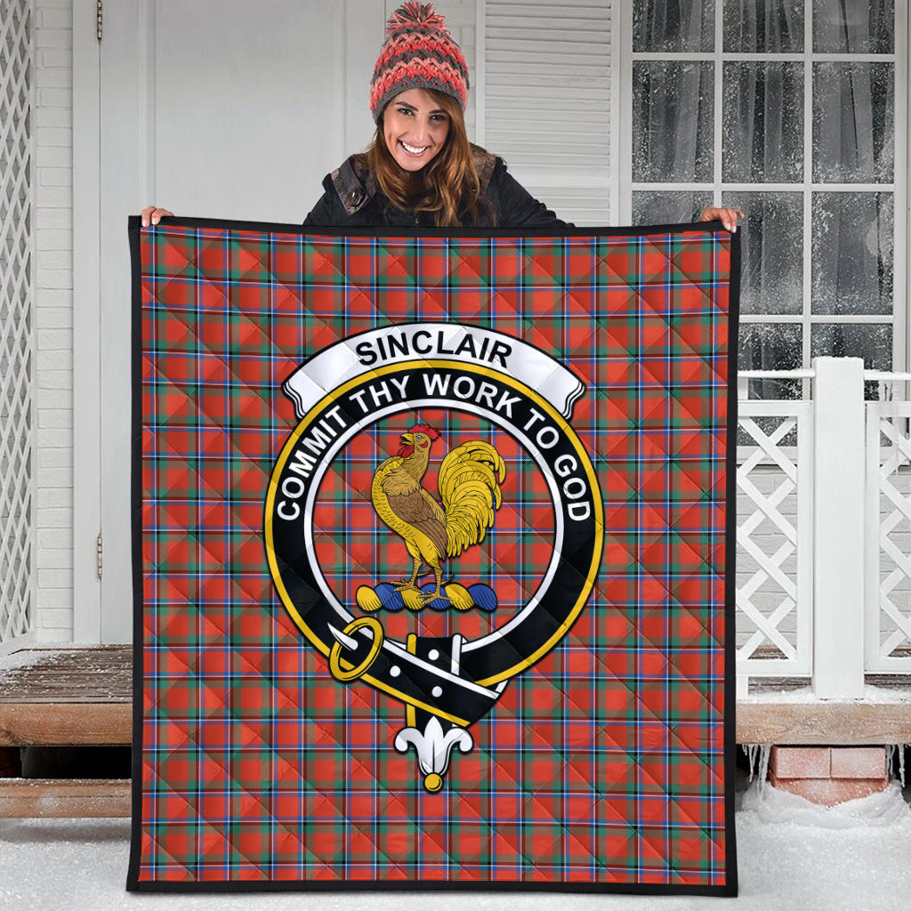 sinclair-ancient-tartan-quilt-with-family-crest