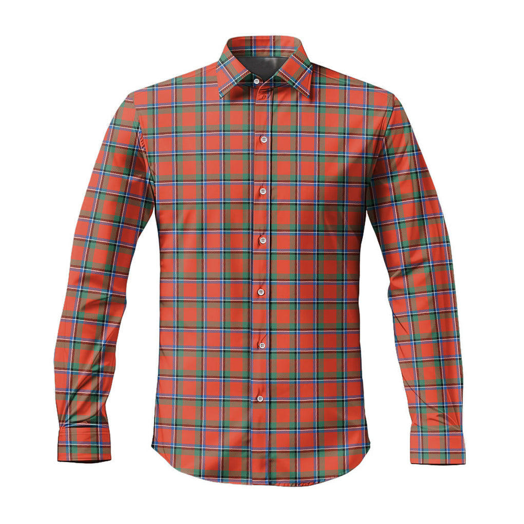 Sinclair Ancient Tartan Long Sleeve Button Up Shirt - Tartanvibesclothing