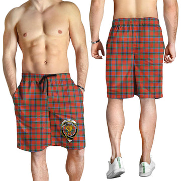 Sinclair Ancient Tartan Mens Shorts with Family Crest