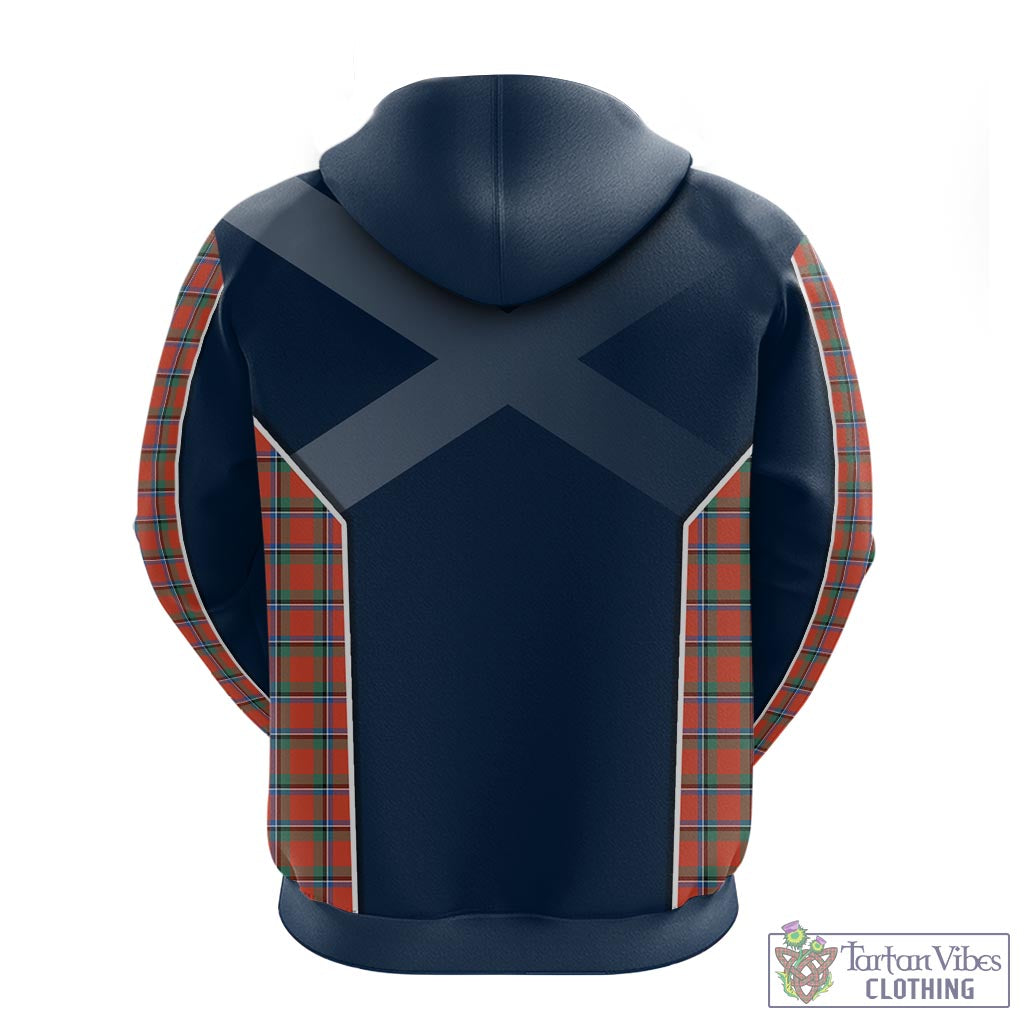 Tartan Vibes Clothing Sinclair Ancient Tartan Hoodie with Family Crest and Scottish Thistle Vibes Sport Style