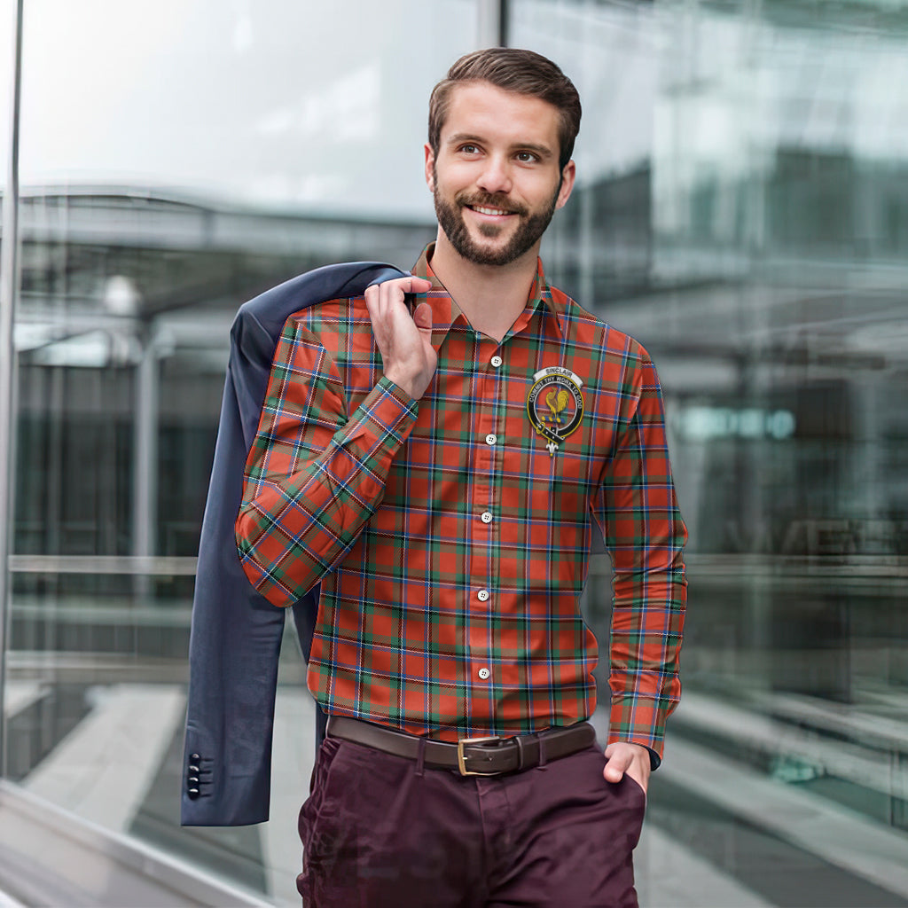 sinclair-ancient-tartan-long-sleeve-button-up-shirt-with-family-crest