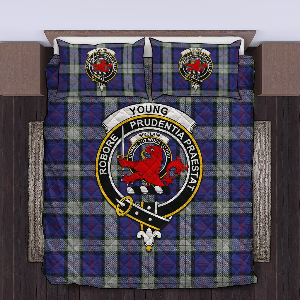 Sinclair Dress Tartan Quilt Bed Set with Family Crest King - Tartan Vibes Clothing