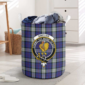 Sinclair Dress Tartan Laundry Basket with Family Crest