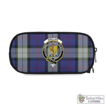 Sinclair Dress Tartan Pen and Pencil Case with Family Crest