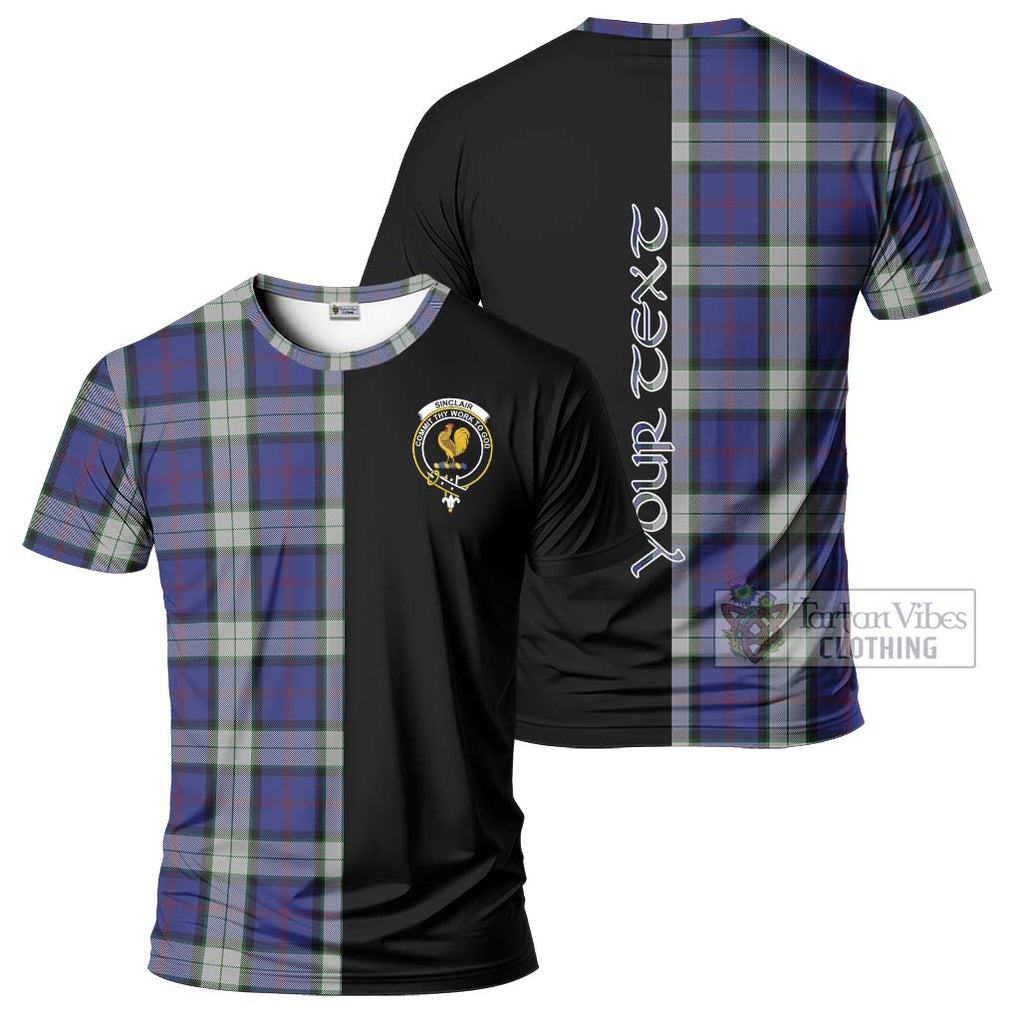 Sinclair Dress Tartan T-Shirt with Family Crest and Half Of Me Style Kid's Shirt - Tartanvibesclothing Shop