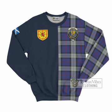 Sinclair Dress Tartan Sweatshirt Alba with Scottish Lion Royal Arm Half Style