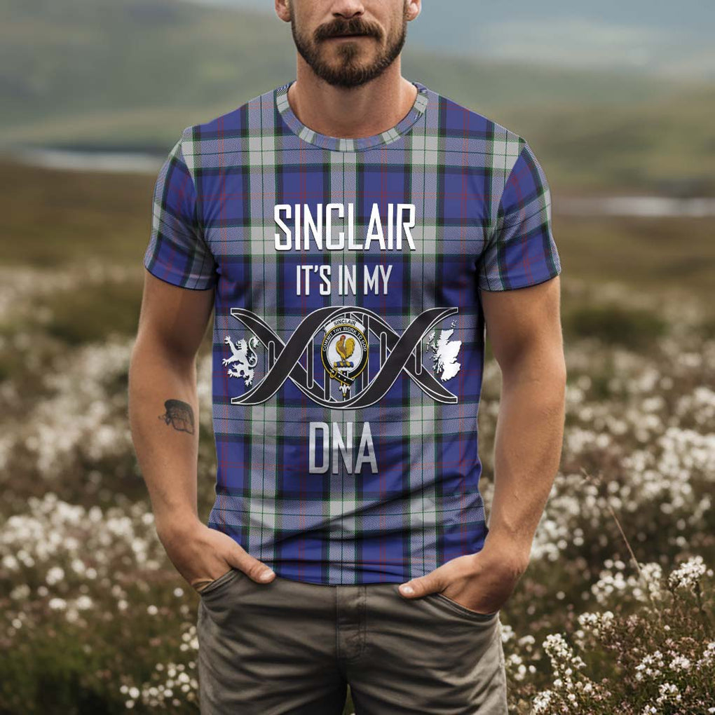 Sinclair Dress Tartan T-Shirt with Family Crest DNA In Me Style Kid's Shirt - Tartan Vibes Clothing