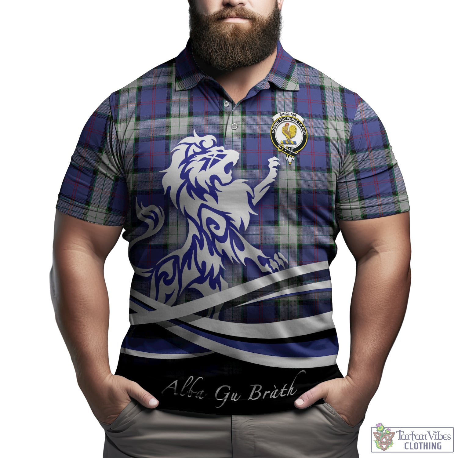 sinclair-dress-tartan-polo-shirt-with-alba-gu-brath-regal-lion-emblem