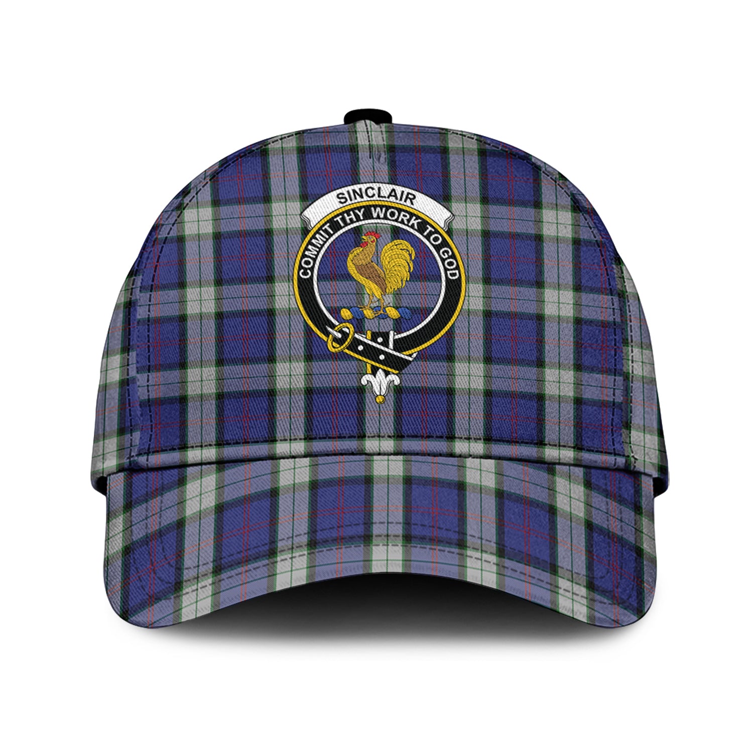 Sinclair Dress Tartan Classic Cap with Family Crest Classic Cap Universal Fit - Tartan Vibes Clothing