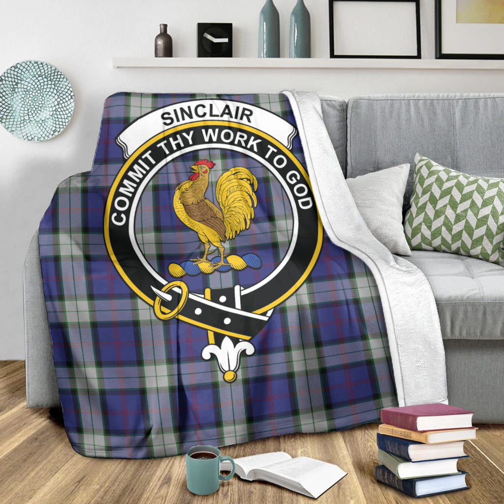 sinclair-dress-tartab-blanket-with-family-crest