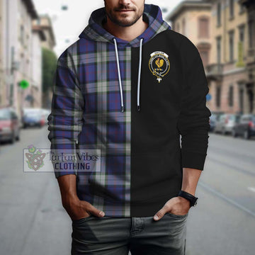 Sinclair Dress Tartan Hoodie with Family Crest and Half Of Me Style