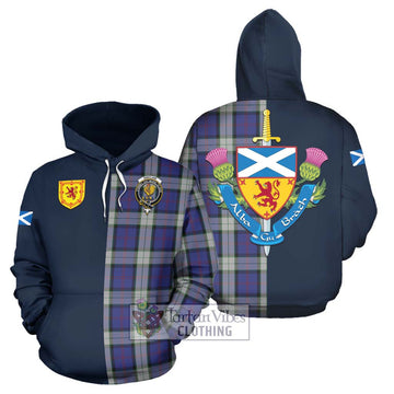 Sinclair Dress Tartan Hoodie Alba with Scottish Lion Royal Arm Half Style