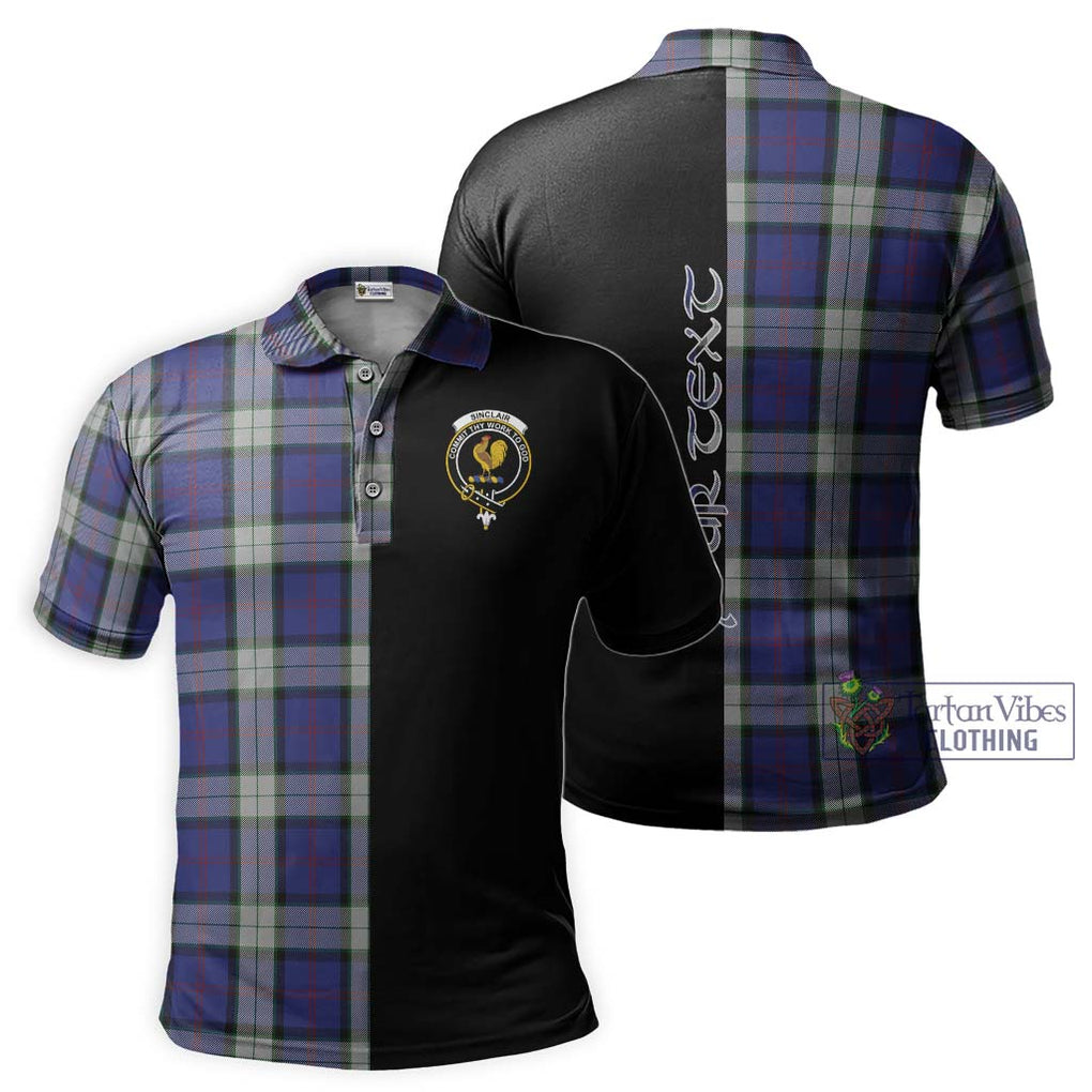 Sinclair Dress Tartan Polo Shirt with Family Crest and Half Of Me Style Kid - Tartanvibesclothing Shop