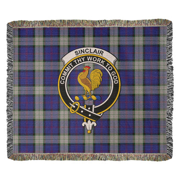 Sinclair Dress Tartan Woven Blanket with Family Crest