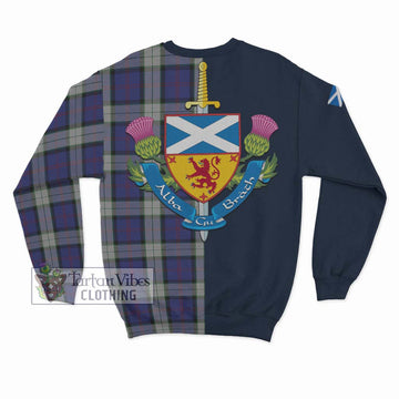 Sinclair Dress Tartan Sweatshirt Alba with Scottish Lion Royal Arm Half Style