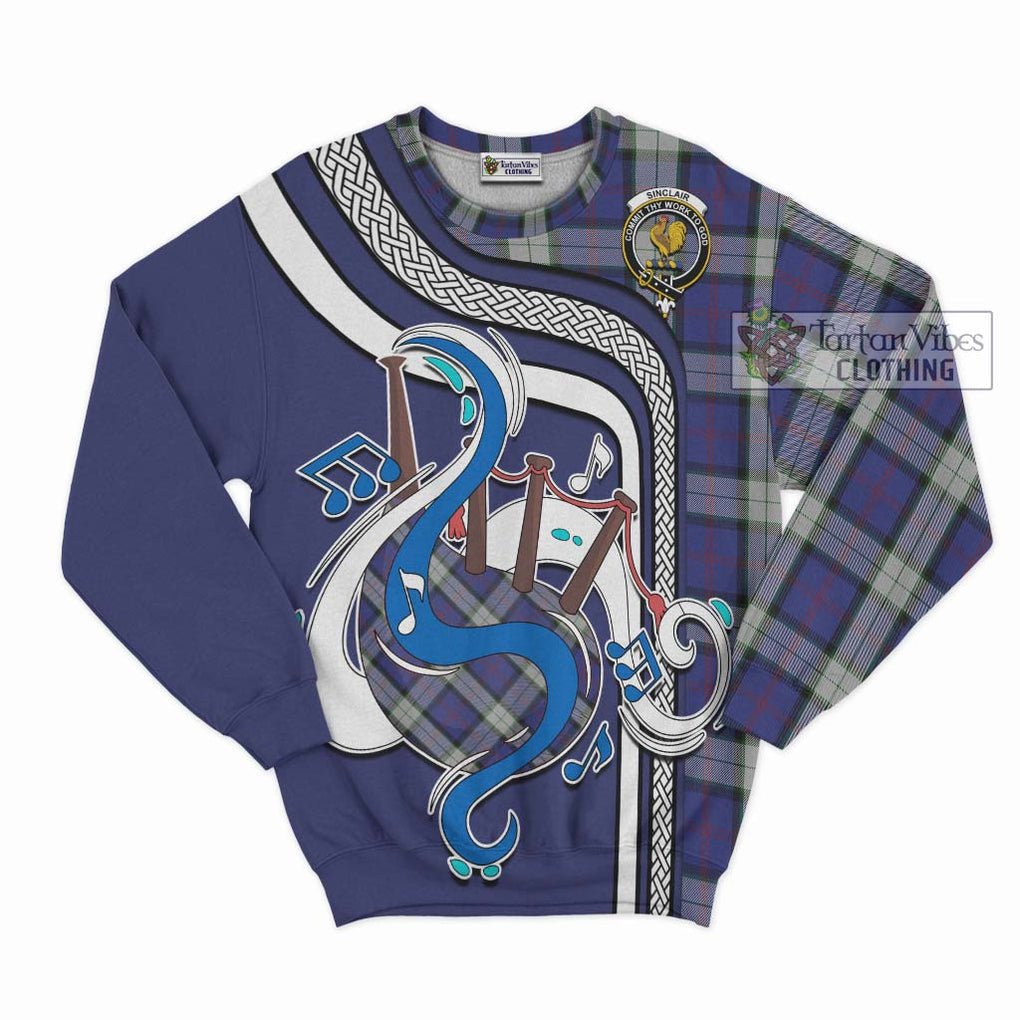 Tartan Vibes Clothing Sinclair Dress Tartan Sweatshirt with Epic Bagpipe Style