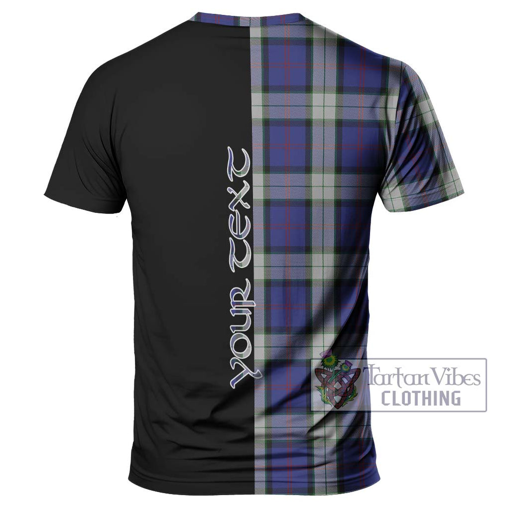 Sinclair Dress Tartan T-Shirt with Family Crest and Half Of Me Style - Tartanvibesclothing Shop