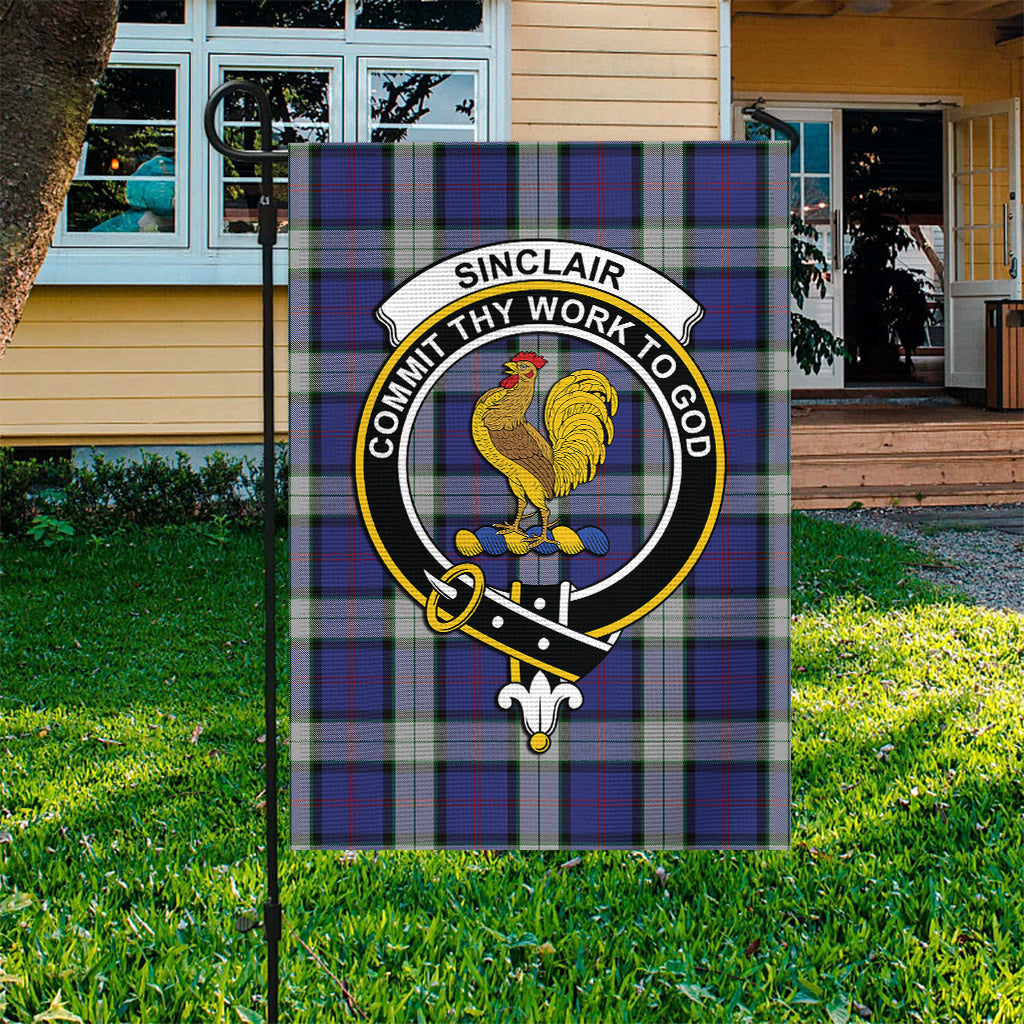 sinclair-dress-tartan-flag-with-family-crest