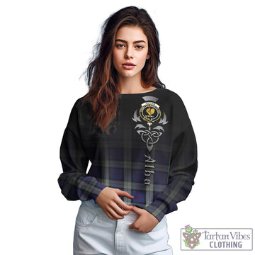 Sinclair Dress Tartan Sweatshirt Featuring Alba Gu Brath Family Crest Celtic Inspired